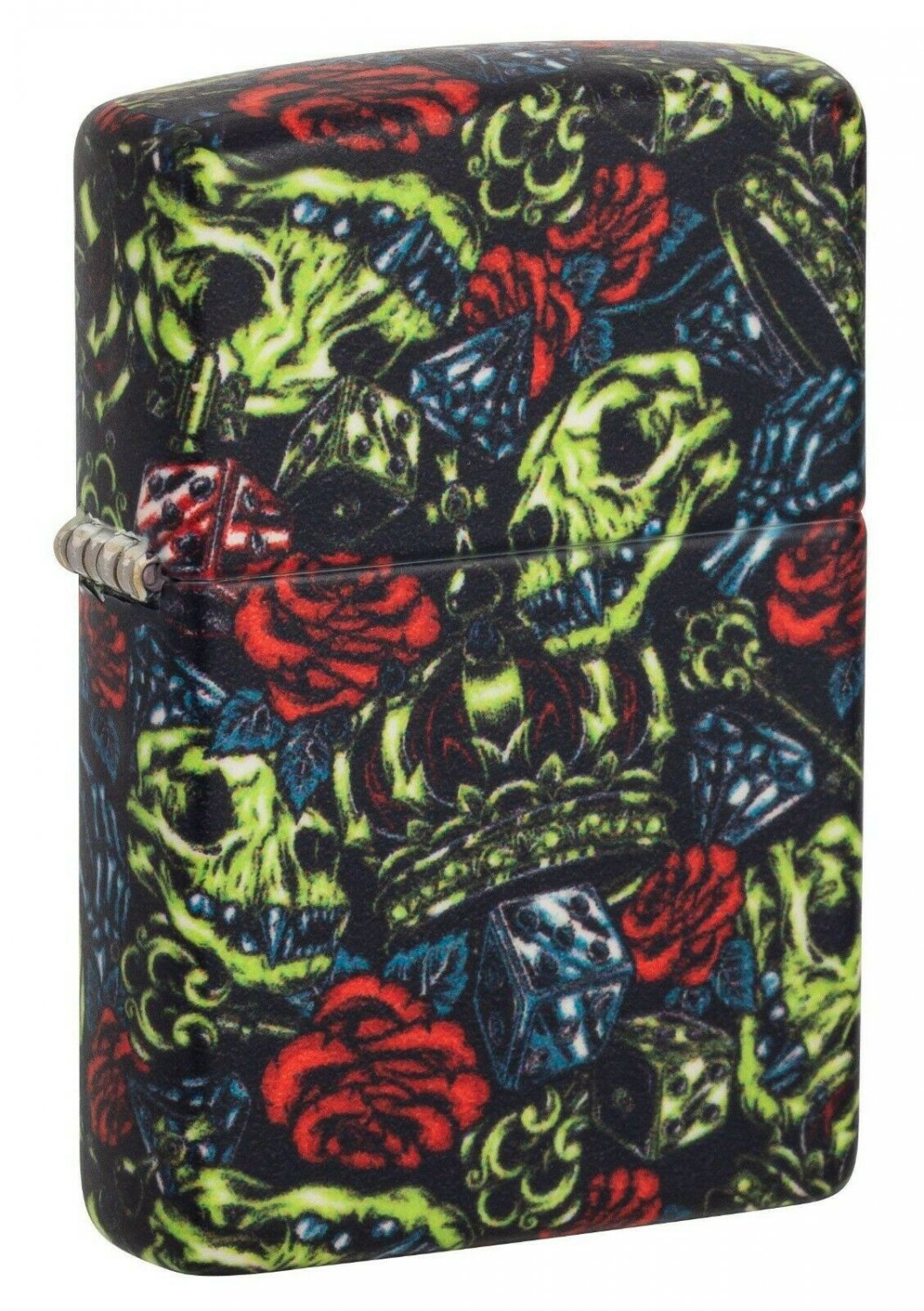 Zippo Lighter: Skulls and Crowns - Glow in the Dark Multisided Graphix    FREE U.S Shipping