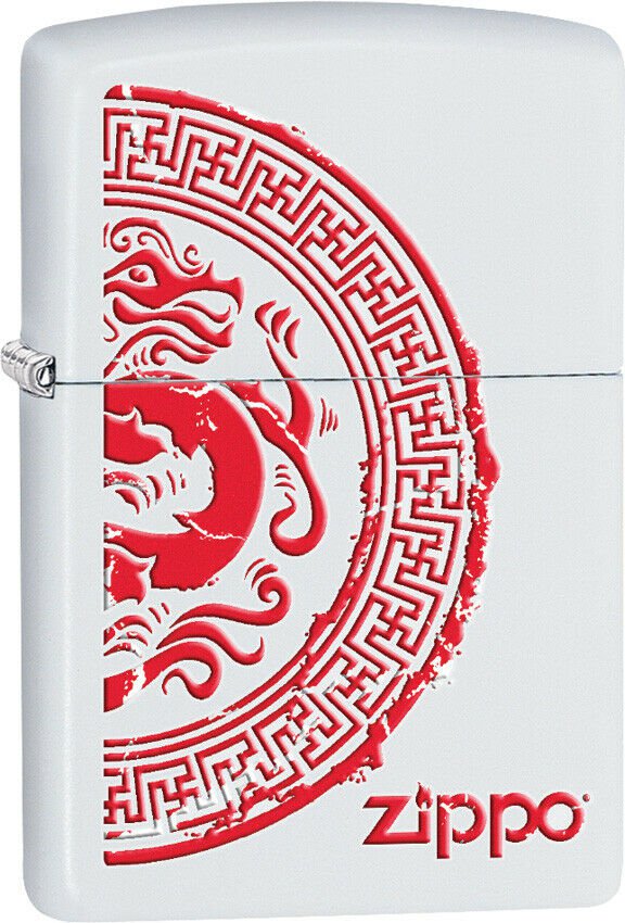 Rare Retired Dragon Stamp Zippo Lighter FREE U.S Shipping