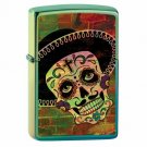 Zippo Lighter: Fusion Day Of The Dead - High Polish Teal Finish FREE U.S Shipping
