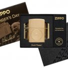 Rare Gold Plated Zippo Founders Day Zippo Lighter Numbered Limited Edition FREE U.S Shipping