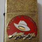 Custom ANTIQUE BRASS w/ A.J. FOYT JR. 25 Years at INDY Emblem Zippo Lighter FREE U.S. SHIPPING Custom ANTIQUE BRASS w/ A.J. FOYT JR. 25 Years at INDY Emblem Zippo Lighter FREE U.S. SHIPPING