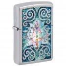 Fusion Lotus Flower Design High Polish Chrome Zippo LighterFree U.S. Shipping Fusion Lotus Flower Design High Polish Chrome Zippo LighterFree U.S. Shipping