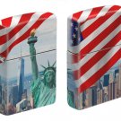 USA Flag & Statue of Liberty 540 Process 4 Sided Zippo Lighter  FREE U.S. SHIPPING
