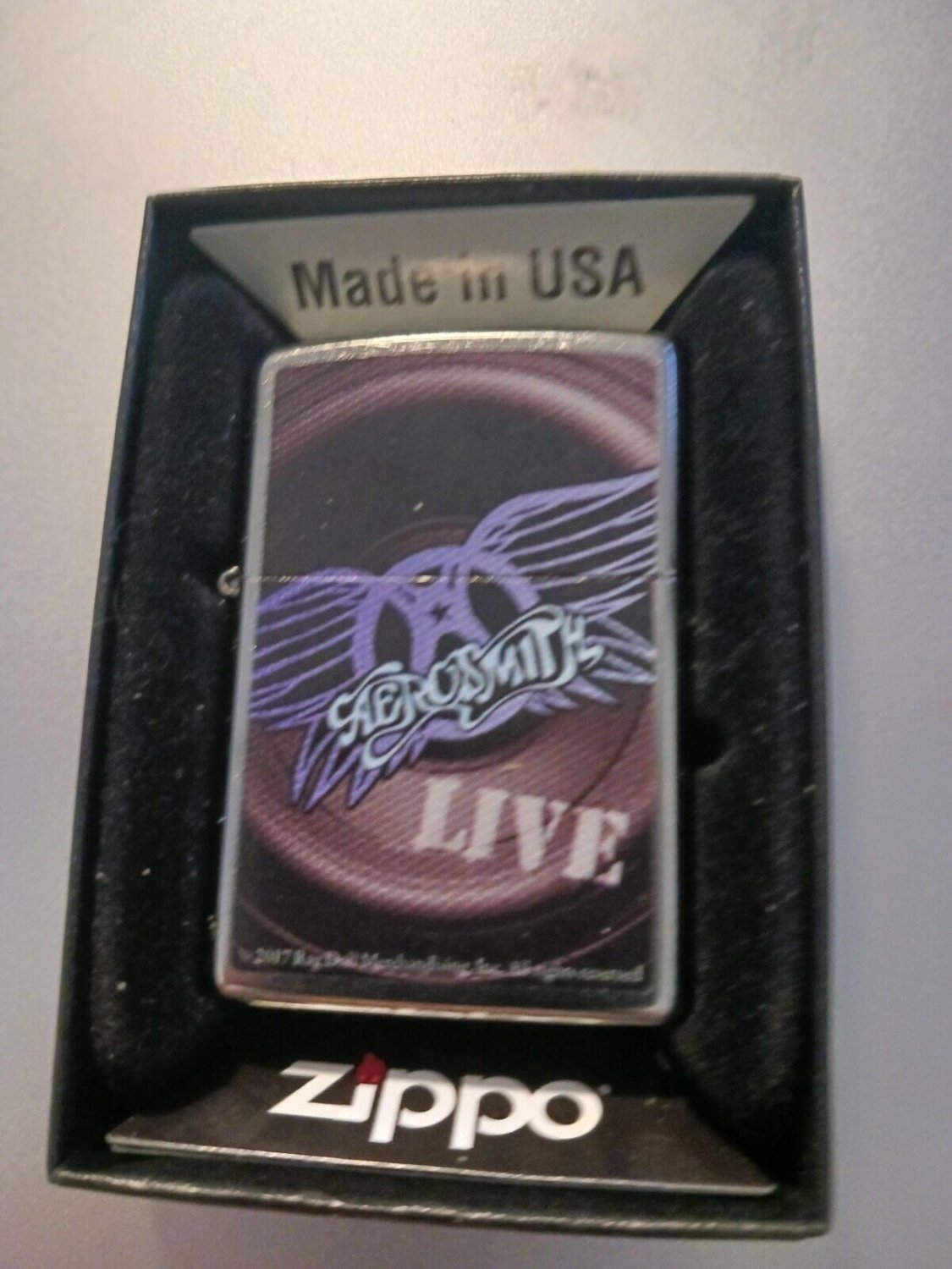 Rare New Rock & Roll Aerosmith Zippo Lighter Free U.S. Shipping