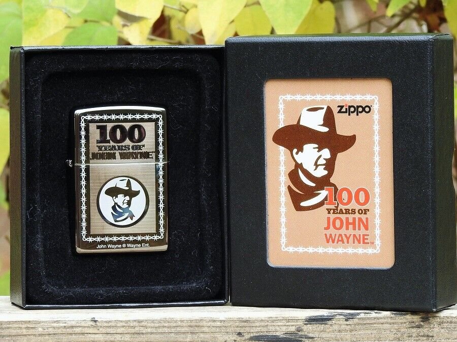John Wayne 100 Year Anniversary Zippo Lighter FREE U.S. SHIPPING