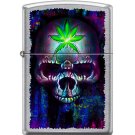 Gorgeous Skull Pot Leaf Zippo Lighter Free U.S. Shipping