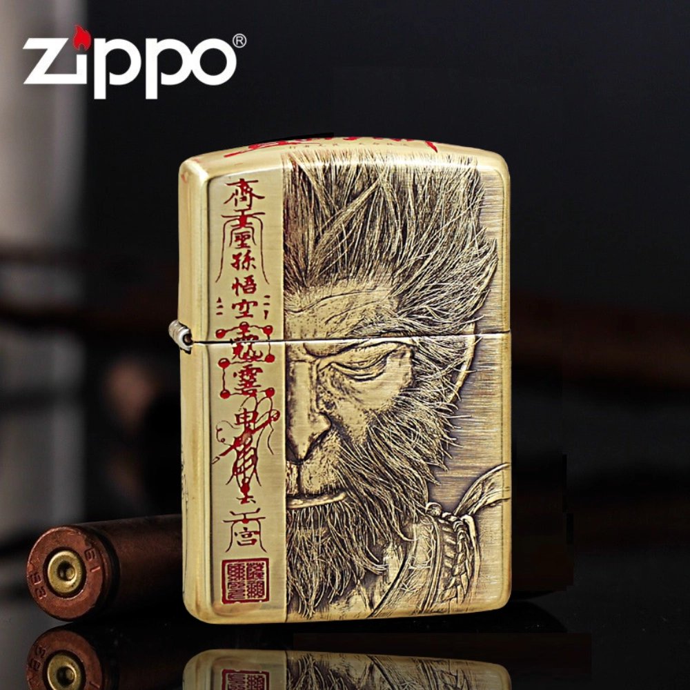 Armor Gold Buddha Monkey God Zippo Lighter