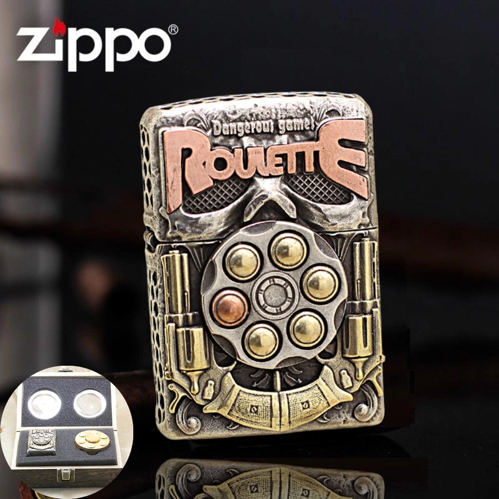 Jacket Roulette Spinning Bullet Game Special Box Zippo Lighter