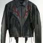 Black Fringe Leather Ladies Coat Jacket Thinsulate Lining 10