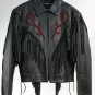 Black Fringe Leather Ladies Coat Jacket Thinsulate Lining 10