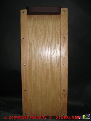 New Solid Oak USA Hand Made Mechanic Automotive Garage Creeper w Iron Casters