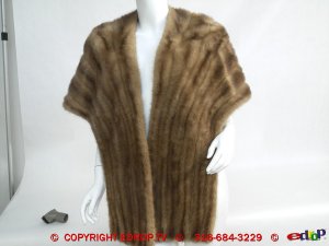 Vtg 60's CHIC Glam BLONDE MINK Stole FUR WRAP Coat WOW M/L