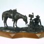 1973 Laurence Coffelt Bronze Cowboy Flinthills Gallery "Waitin for the mail"