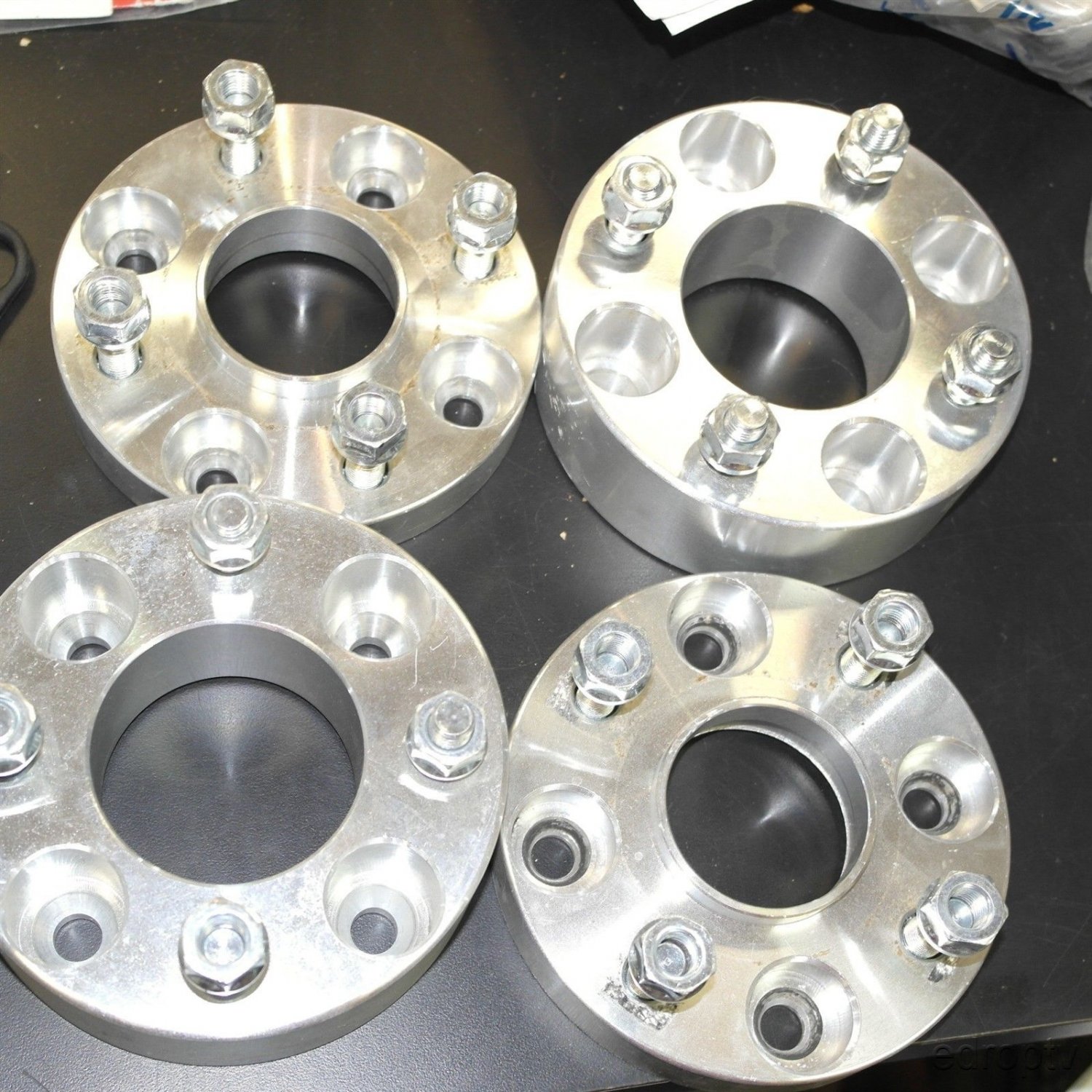 4 Billet Aluminum Wheel Spacers Adapter 22" 21" 4 on 4.5" w/locking lugs