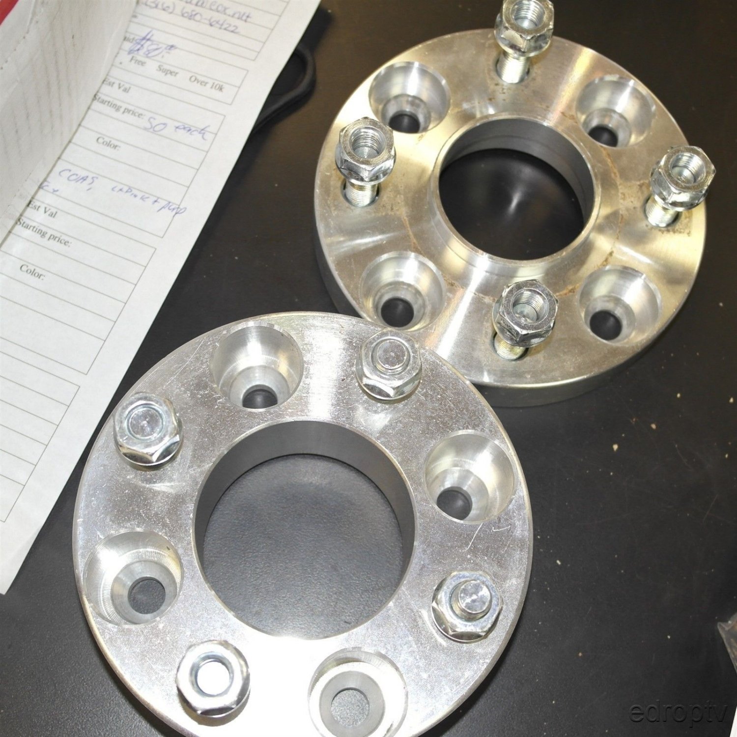 4 Billet Aluminum Wheel Spacers Adapter 22" 21" 4 on 4.5" w/locking lugs