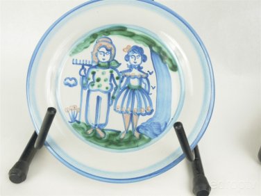 MA Hadley 13" Man and woman plate (Mint Condition)