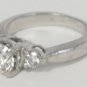 Gia .76 CT VS2 G 1CTW SZ4.5 Platinum 3 Stone Engagement Ring (Cert# 10894095)