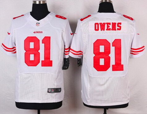 Men San Francisco 49ers 81 Terrell Owens White Retired Playerplayer 