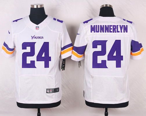 Men's Minnesota Vikings #24 Captain Munnerlyn White Road Elite Jersey