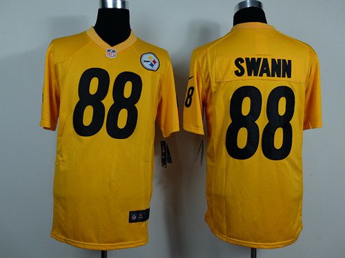 Pittsburgh Steelers #88 Lynn Swann Yellow Game Jersey