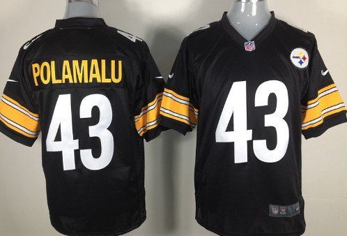 Pittsburgh Steelers #43 Troy Polamalu Black Game Jersey