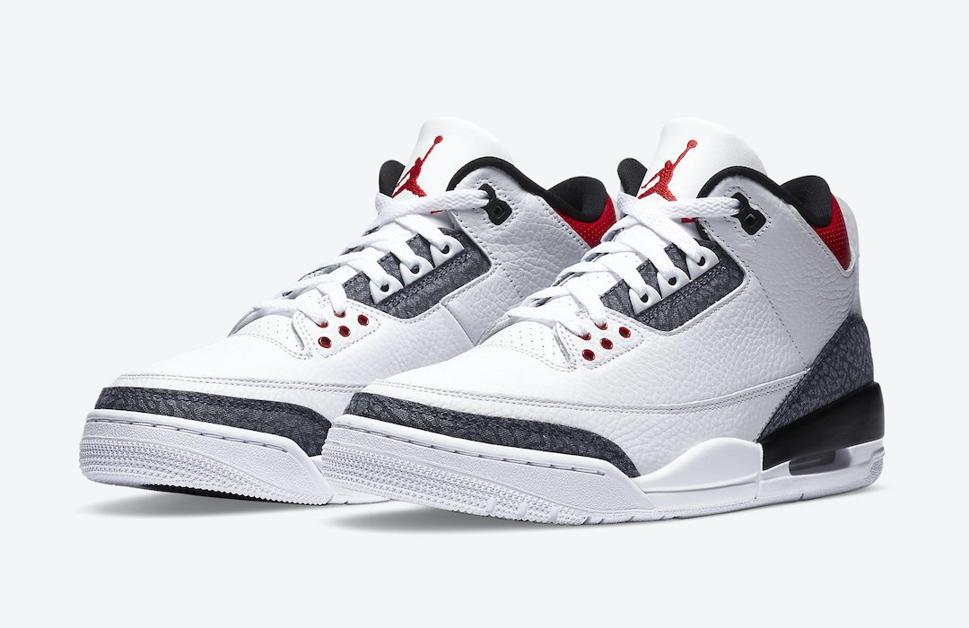 Men's Women's Air Jordan 3 Retro Denim SE Fire Red CZ6431 100