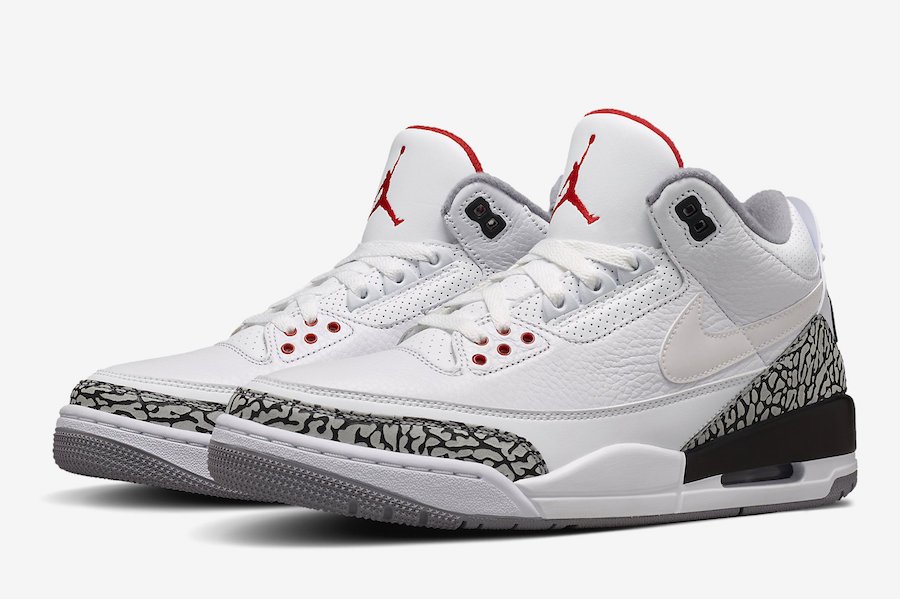 Men's Women's Air Jordan 3 Retro JTH NRG White Cement AV6683 160