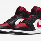 Men's Women's Air Jordan 1 Mid Bred Toe 554724 079
