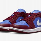 Men's Women's Air Jordan 1 Low Deep Red Blue DC0774 604