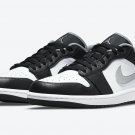 Men's Women's Air Jordan 1 Low Black Medium Grey 553558 040