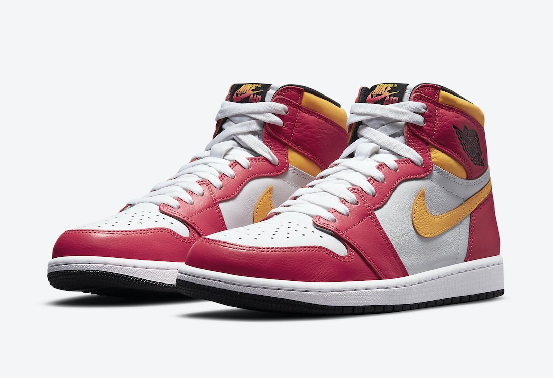 Men's Women's Air Jordan 1 Retro High OG Light Fusion Red 555088 603