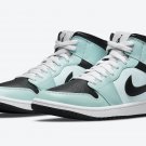 Men's Women's Air Jordan 1 Mid Aqua Black BQ6472 300