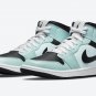 Men's Women's Air Jordan 1 Mid Aqua Black BQ6472 300