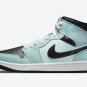 Men's Women's Air Jordan 1 Mid Aqua Black BQ6472 300