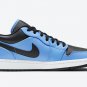 Men's Women's Air Jordan 1 Low University Blue Black 553558 403