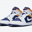 Air Jordan 1 Mid White Deep Royal Blue 554724 131