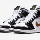 Air Jordan 1 Mid Patent Black Gold 852542 007