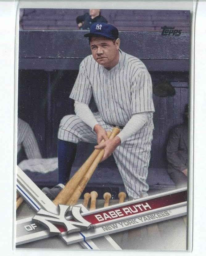 BABE RUTH SP 2017 Topps Update #US166C VARIATION SHORT PRINT Yankees