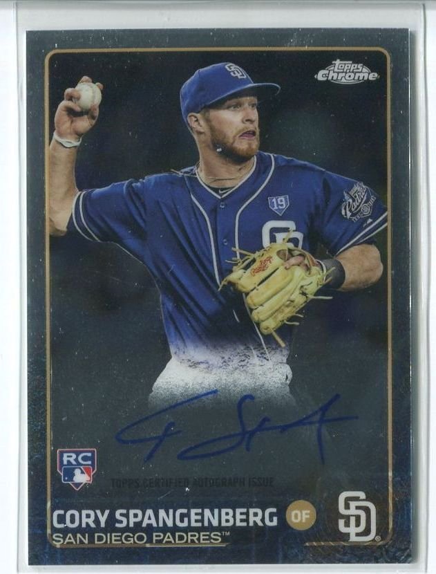CORY SPANGENBERG AUTOGRAPH RC 2015 Topps Chrome Rookie #ARCS Padres