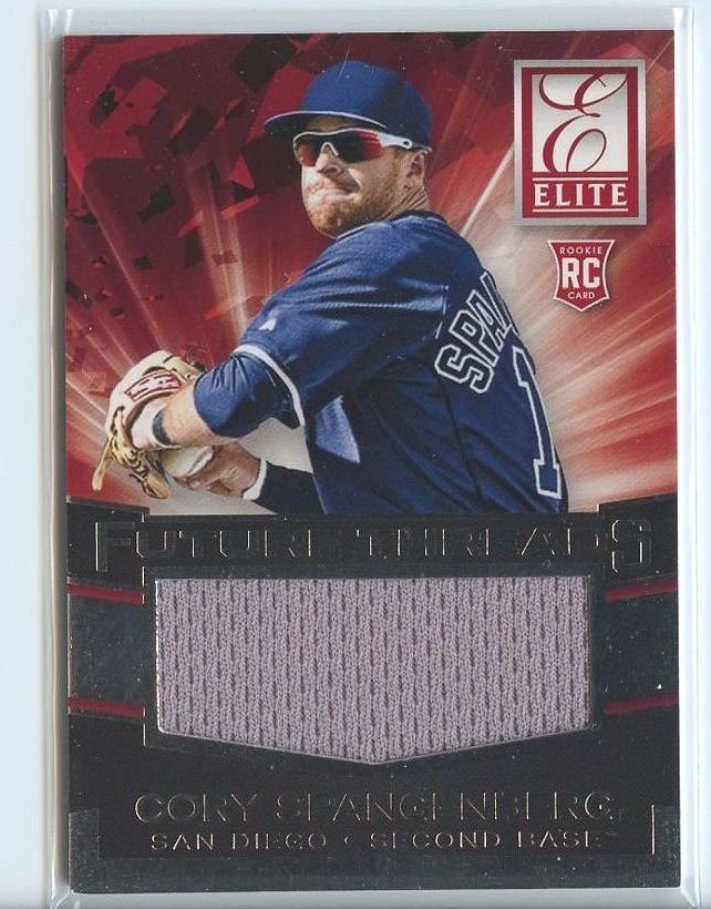 CORY SPANGENBERG GAME USED JERSEY RC 2015 Elite Future Threads #7 ROOKIE Padres