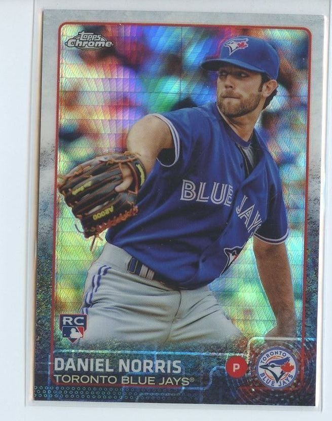 DANIEL NORRIS PRISM REFRACTOR RC 2015 Topps Chrome #87 ROOKIE Blue Jays