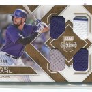 DAVID DAHL QUAD GAME USED JERSEY RC SER# 12/99 2016 Elite Materials Holo GOLD