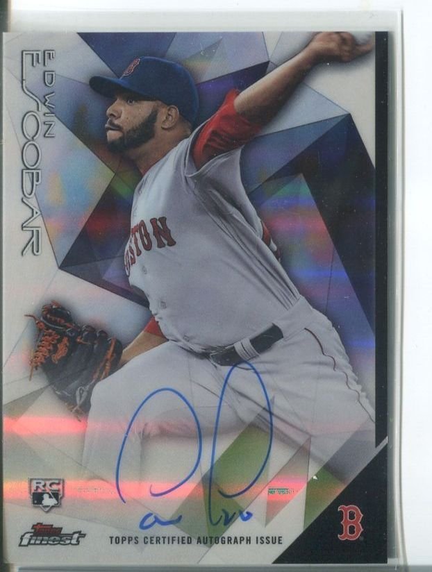 EDWIN ESCOBAR AUTOGRAPH RC 2015 Finest #FAEE ROOKIE Red Sox