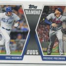 ERIC HOSMER RC 2011 Topps Update Diamond Duos #DD25 ROOKIE Royals/Braves