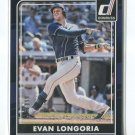EVAN LONGORIA SER# 46/199 2016 Donruss Black Border #142 Rays