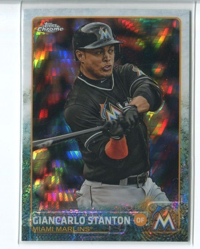 GIANCARLO STANTON PRISM REFRACTOR 2015 Topps Chrome #65 Marlins