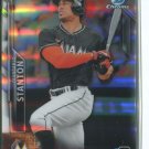 GIANCARLO STANTON REFRACTOR SER# 411/499 2016 Bowman Chrome #91 Marlins