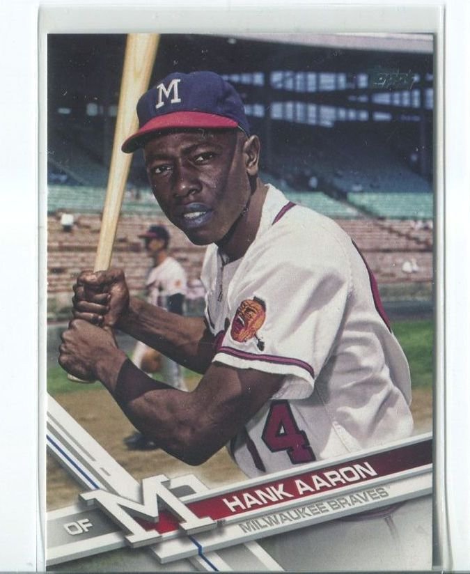 HANK AARON SP 2017 Topps Update #US247B VARIATION SHORT PRINT Milwaukee Braves