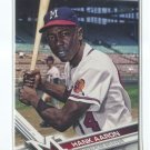 HANK AARON SP 2017 Topps Update #US247B VARIATION SHORT PRINT Milwaukee Braves