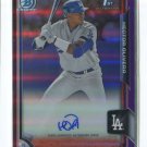 HECTOR OLIVERA AUTOGRAPH PURPLE REFRACTOR RC SER# 225/250 2015 Bowman Chrome